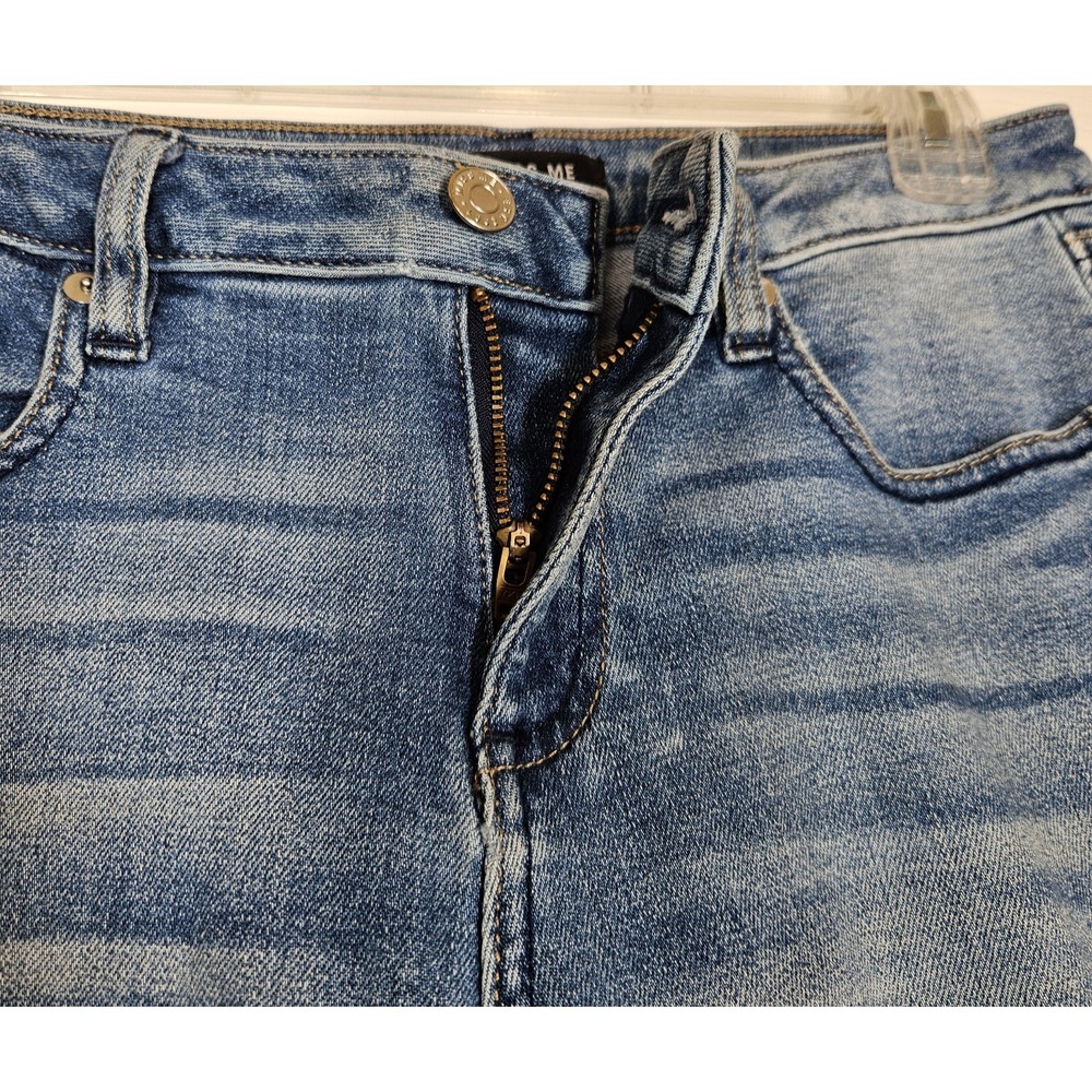 Miss Me Ankle Zip Skinny Jeans 27 Blue Whiskering Stretch 28x26 Casual Comfort - Picture 5 of 13